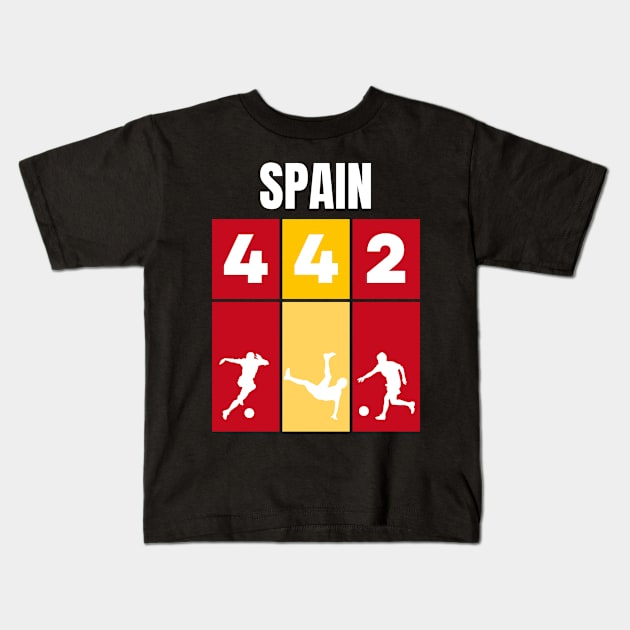 SCNT005 - Spain Formation Kids T-Shirt by Tee Vibes Co.